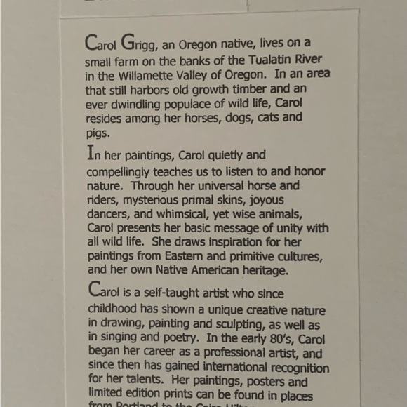 ARTIST CAROL GRIGG NATIVE AMERICAN (8 x 10) PRINTS - Picture 7 of 14